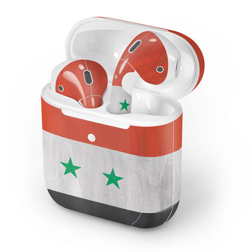 Syria Flag Distressed Apple AirPods 2 Skin